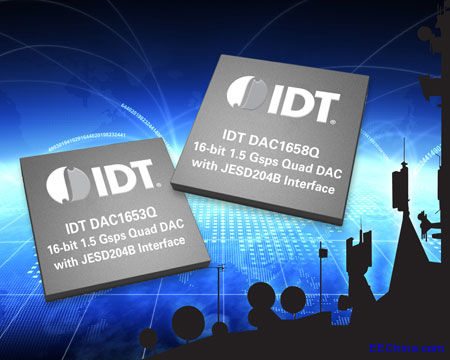 IDTƳI׿߂ JESD204B ٴнӿڵĵ͹ͨ16λDAC