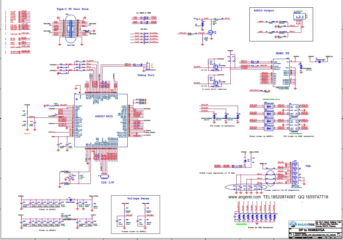 USB-CDHDMI/VGAPD3.0·D|AG9321MAQ demoboard·
