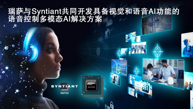 瑞薩電子與Syntiant共同開發結合先進視覺與語音技術的語音控制多模態AI解決方案