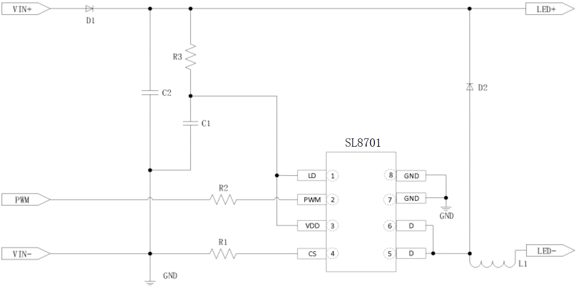 SL8701 (ni)100V MOS LED (q)(dng)