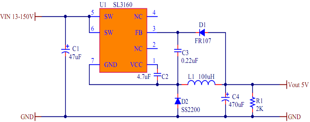 15-150V5V0.8A DC-DCIC PN6005PN6006