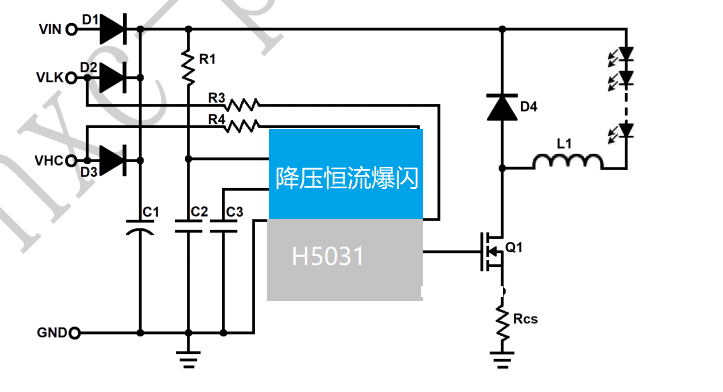 H5031 LED(q)(dng) 24V48V60V80V85V12V9V5A ͱW܇оƬIC PWMģM{(dio)ⷽʽ
