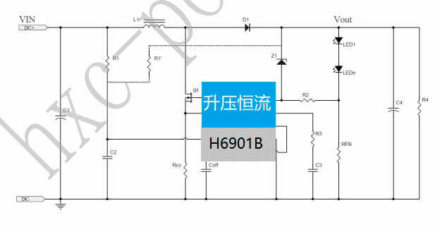 H6901B LEDоƬ 3.3V3.7V4.2V12V24V48V 300W 5Aic