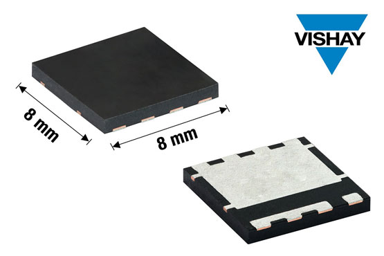 Vishay 新款具有領先導通電阻性能的80 V MOSFET可極大改善工業應用的熱性能和可焊性