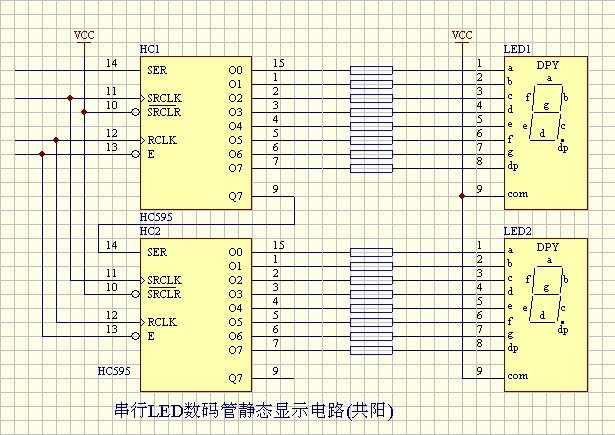 串行LED數碼管靜態顯示電路(共陽).jpg